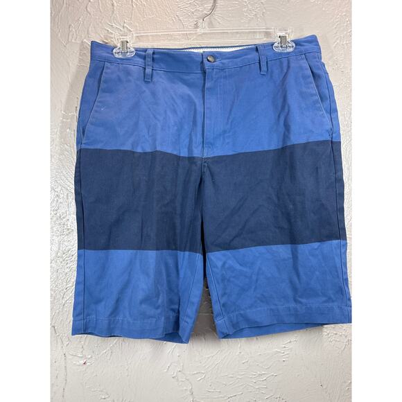 Volcom Vmonty Flat Front Chino Block Short Blue Two Tone Mens Size 33 - Picture 1 of 4